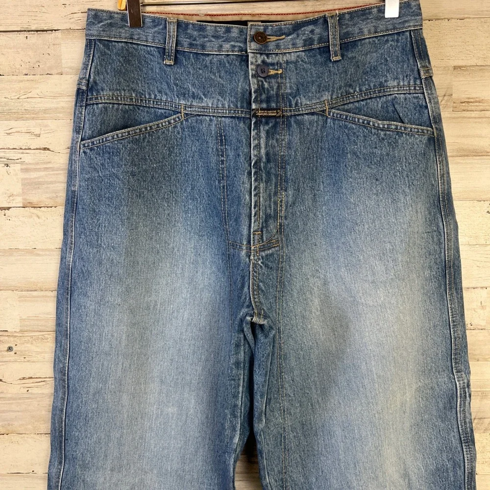 VTG Marithe Francois Girbaud Jeans Men 32M Blue Denim Baggy High Rise Designer